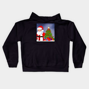 Santa and Christmas Tree Kids Hoodie